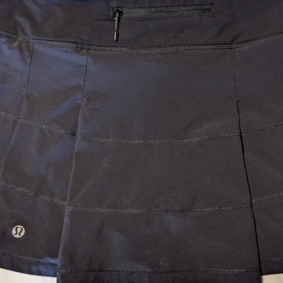Lululemon Skort Black Pace Rival Tennis Golf Athletica Stretch Size 6 - Picture 2 of 8